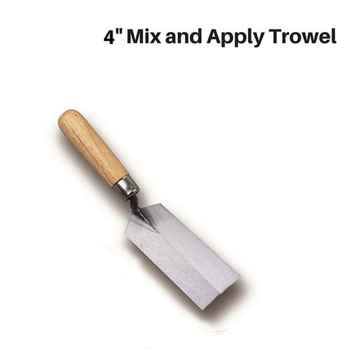 4" mix and apply trowel